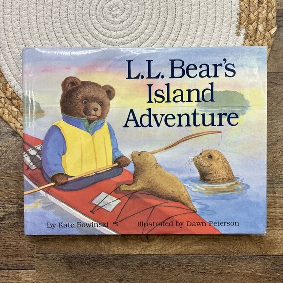 LL Bean Teddy Bear Plush with Red Jacket + LL Bear Hardcover Book - Picture 3 of 12